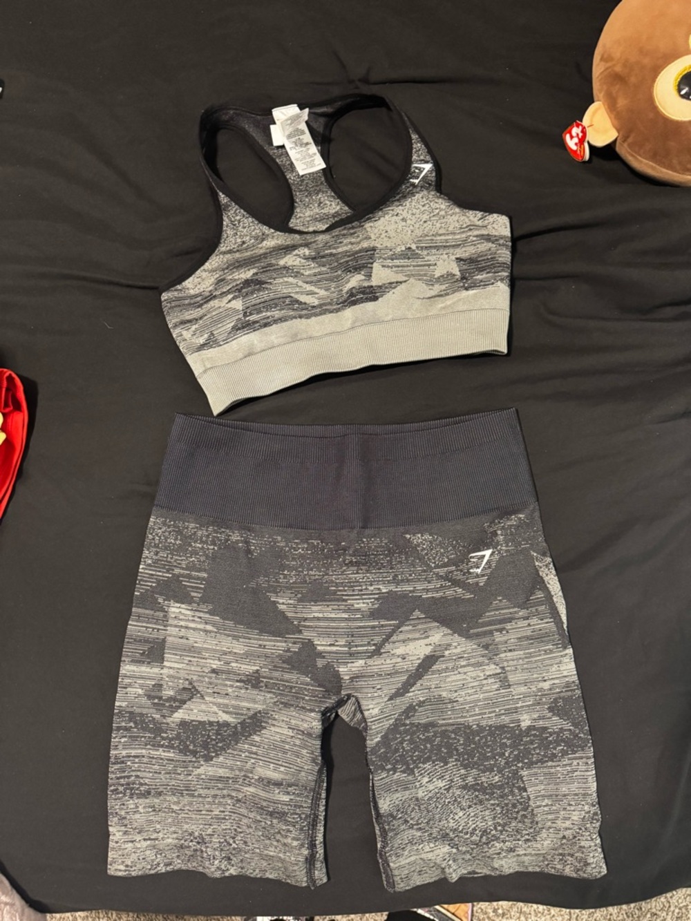 Gymshark Kids Black & Gray Seamless Leggings Set